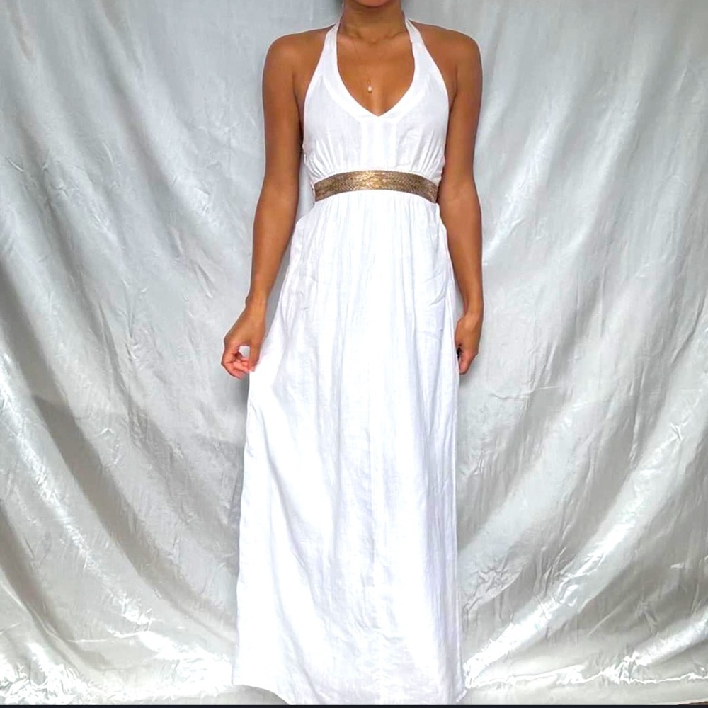 Banana Republic Linen Maxi Dress 8